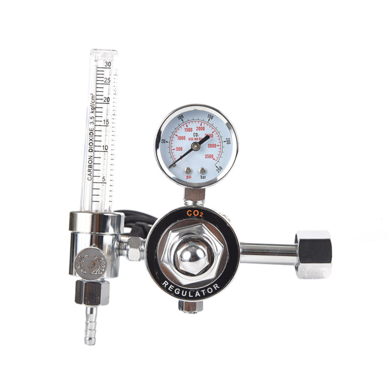 Heated Type Carbon Dioxide CO2 Regulator Full Brass Gas Regulator with Adjustable Pressure